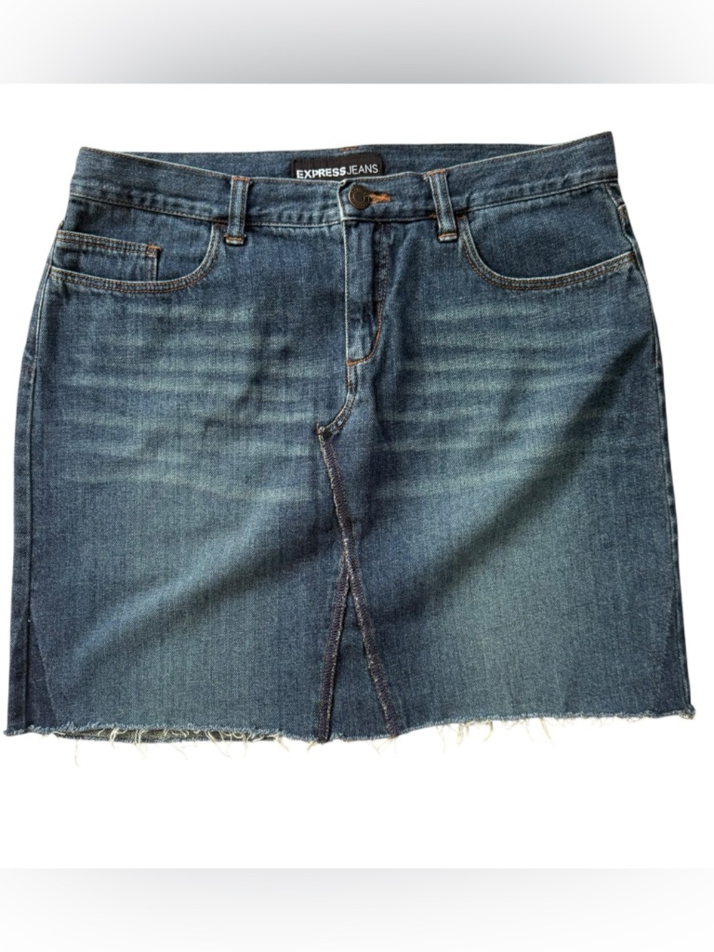 Express Dark Blue Denim Mini Skirt